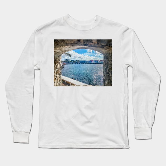 Rif Fort View To Queen Emma Bridge Long Sleeve T-Shirt by Debra Martz